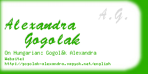 alexandra gogolak business card