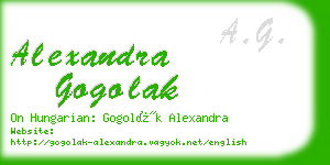 alexandra gogolak business card